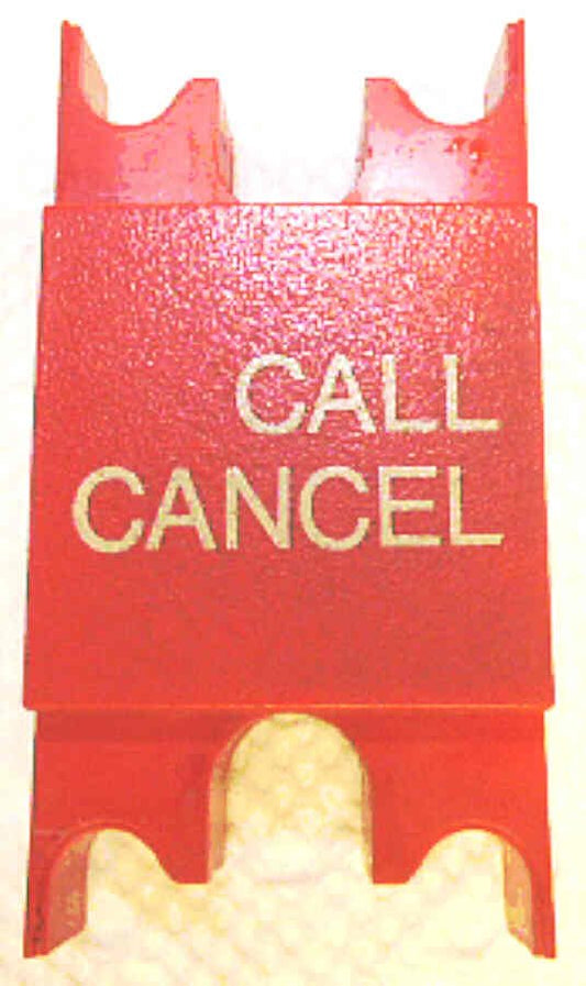 SPACER, 1.25  WIDE, RED, CALL CANCEL, VERTICAL MOUNT