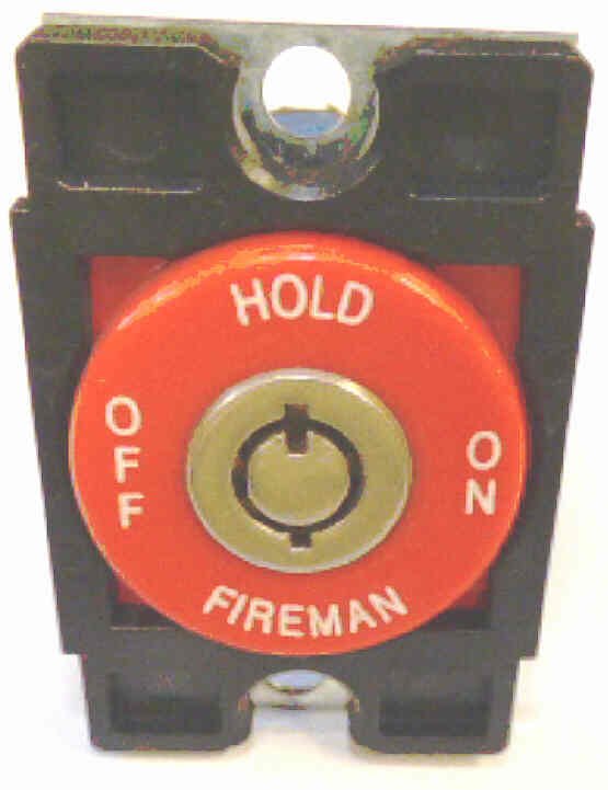 SWITCH, KEYED, FIRE SERVICE, RED BEZEL, OFF-HOLD-ON SPECIFY KEY #