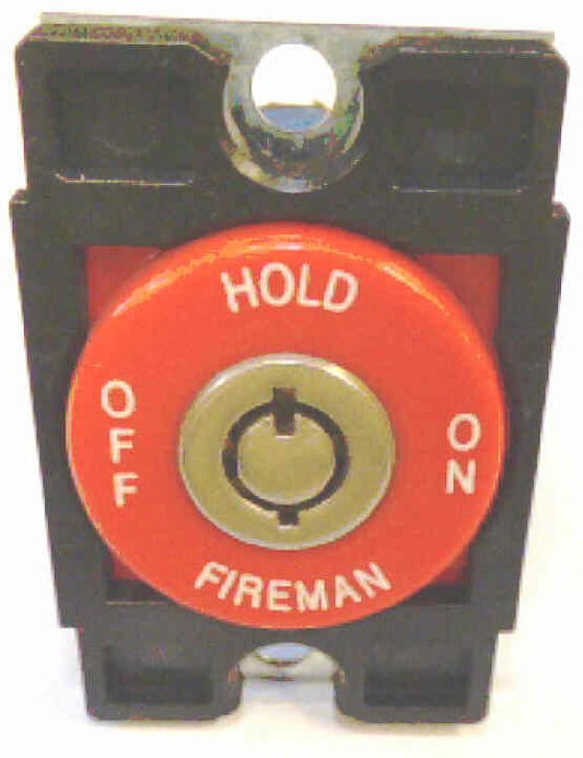 SWITCH, KEYED, FIRE SERVICE, RED BEZEL, OFF-HOLD-ON SPECIFY KEY #