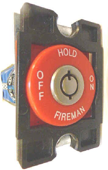 SWITCH, KEYED, FIRE SERVICE, RED BEZEL, OFF-HOLD-ON SPECIFY KEY #