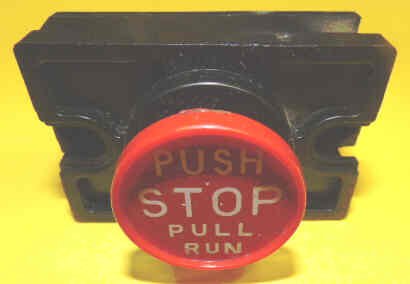 SWITCH, STOP, PUSH TO STOP, VERTICAL, 1 N.O./ 1 N.C. CONTACT DOVER # 9810857