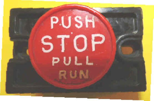 SWITCH, STOP, PUSH TO STOP, VERTICAL, 1 N.O./ 1 N.C. CONTACT DOVER # 9810857