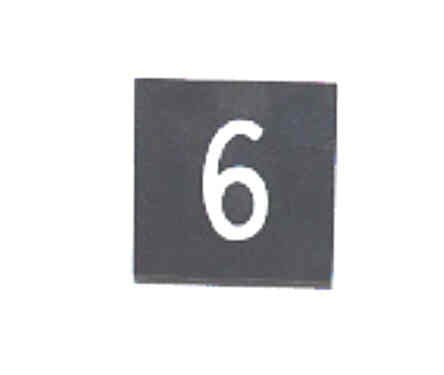 BUTTON, 7/8 SQUARE, MARKED # 6/9 OTIS # 323AS2