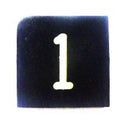 BUTTON, 7/8 SQUARE, MARKED # 1 OTIS # 323AS2
