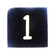 BUTTON, 7/8 SQUARE, MARKED # 1 OTIS # 323AS2