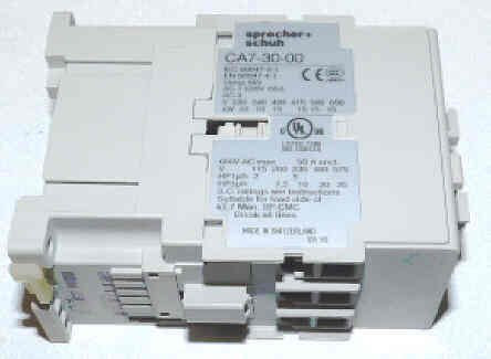 CONTACTOR, 3 POLE, 30 AMP, SPRECHER & SCHUH CA7-30-00-120 VAC COIL