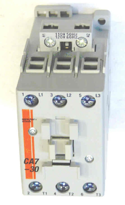 CONTACTOR, 3 POLE, 30 AMP, SPRECHER & SCHUH CA7-30-00-120 VAC COIL