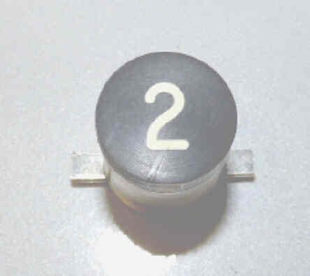 BUTTON, BLACK, ENGRAVED # 2. DOVER # 9852529