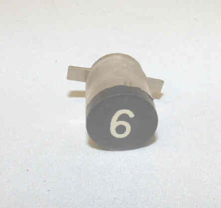 BUTTON, BLACK, ENGRAVED # 6 DOVER # 9852529