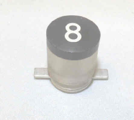 BUTTON, BLACK, ENGRAVED # 8 DOVER # 9852529