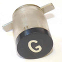 BUTTON, BLACK, ENGRAVED 'G' DOVER # 9852529