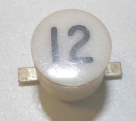 BUTTON, WHITE, ENGRAVED #12. DOVER # 9852529