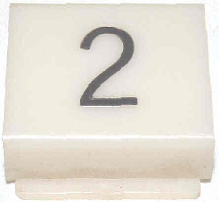 INSERT, POSITION INDICATOR, MARKED # 2, 1 5/8 X 1 3/8 DOVER SERIES 9724400