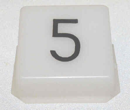 INSERT, POSITION INDICATOR, MARKED # 5, 1 5/16 X 1 3/8 DOVER SERIES 982500