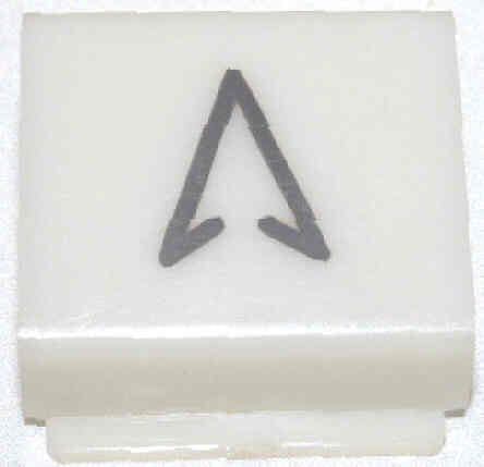 INSERT, POSITION INDICATOR, ARROW UP, 1 5/8 X 1 3/8 DOVER SERIES 9724400