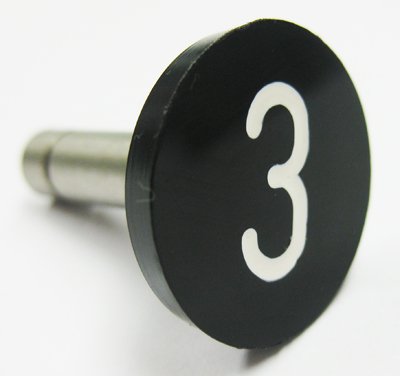 BUTTON, WITH METAL STEM, 7/8 DIAMETER, # 3 OTIS 323BP1-3