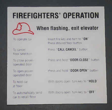 SIGN, FIREFIGHTER ,PLASTIC., SELF ADHESIVE, 6 X 6