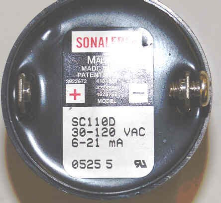 BUZZER, CAR STATION, 30-120 VAC, 6-21 MA SONALERT SC110