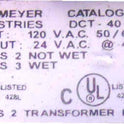 TRANSFORMER, 120 PRIMARY, 24 VAC OUTPUT DORMEYER DCT 40-120