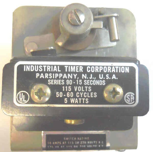 TIMER. 15 SECONDS, 115 VAC, 4 RPM, 5 W INDUSTRIAL TIMER # SERIES 90-15 SECONDS