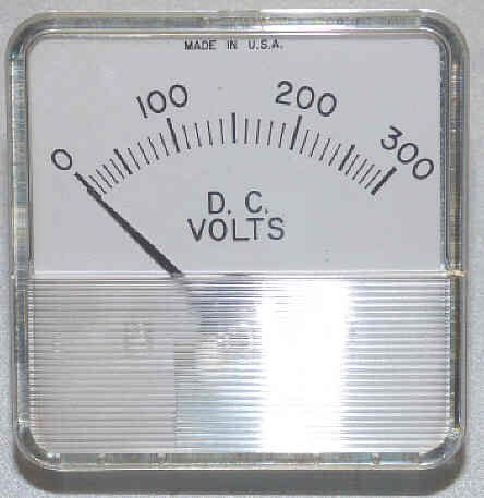 METER, PANEL, 0-300 VOLTS DC, CONTROLLER MOUNTED, CLEAR PLASTIC COVER