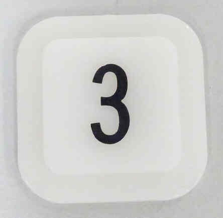 JEWEL, POSITION INDICATOR, MARKED # 3 OTIS # 499AD1-3