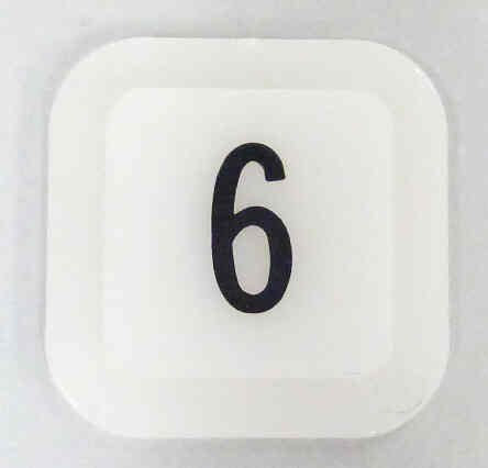 JEWEL, POSITION INDICATOR, MARKED # 6 OTIS # 499AD1-6