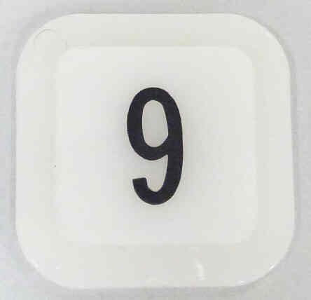 JEWEL, POSITION INDICATOR, MARKED # 9 OTIS # 499AD1-9