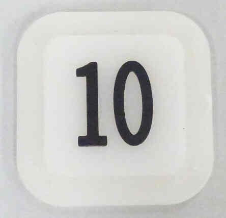JEWEL, POSITION INDICATOR, MARKED # 10 OTIS # 499AD1-10