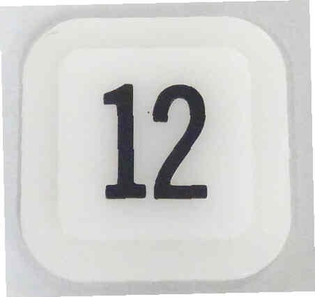 JEWEL, POSITION INDICATOR, MARKED # 12 OTIS # 499AD1-12