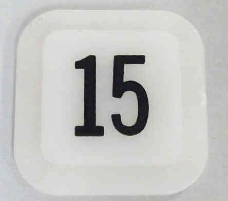 JEWEL, POSITION INDICATOR, MARKED # 15 OTIS # 499AD1-15