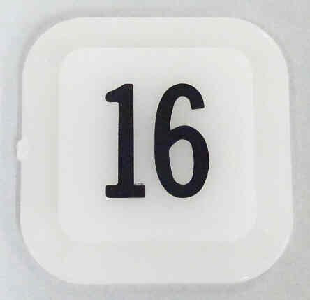 JEWEL, POSITION INDICATOR, MARKED # 16 OTIS # 499AD1-16