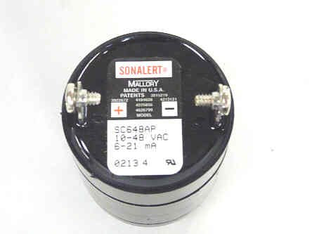 BUZZER, PULSE ALARM. CAR STATION, 10-48 VAC, 6-21 MA SONALERT SC64BAP