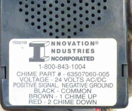 CHIME, 24 VOLTS AC/DC INNOVATION # 63507060-005