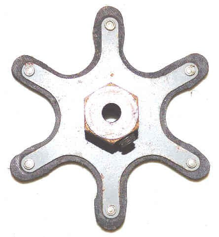 STAR WHEEL, 6 POINT,RUBBER & METAL, TOP OF CAR SELECTOR ESCO  # 3-037-035