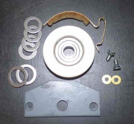 ROLLER, HANGER, KIT,  NYLON, 2 1/4 DIAMETER, WITH HARDWARE GAL # HH10-0041N