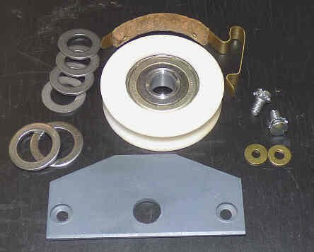 ROLLER, HANGER, KIT,  NYLON, 2 1/4 DIAMETER, WITH HARDWARE GAL # HH10-0041N