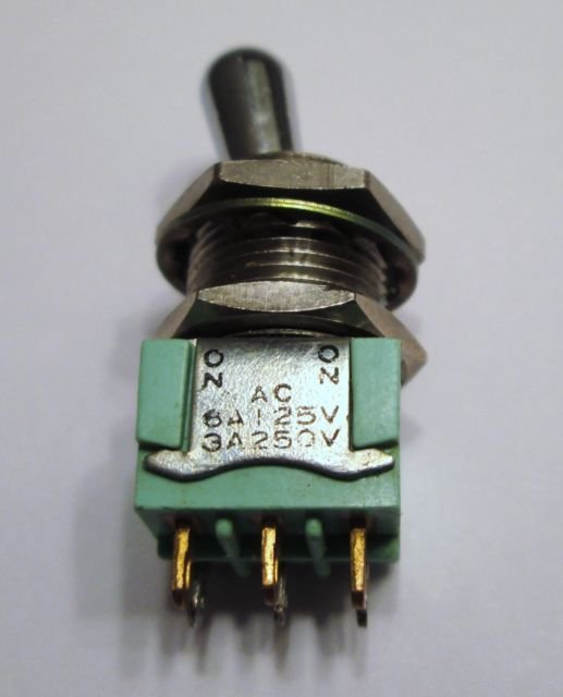 SWITCH, DPDT, ON-ON, MINIATURE TOGGLE ALCO # 206N