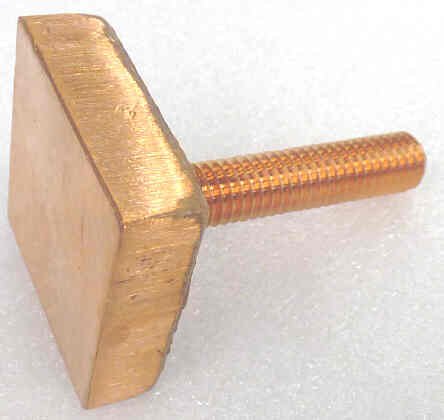 CONTACT, COPPER, 1 1/2 SQUARE X 1/2, STEM 3/8 X 2 HAUGHTON # 5736-B