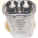 CAPACITOR, 2 MFD @ 600 VDC, SPADE CONNECTORS WESTINGHOUSE # X44DS2H07