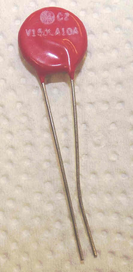 VARISTOR, METAL OXIDE, 10 JOULES, 150 VOLT GE # V150LA10A