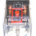 RELAY. 120 VAC. 2PDT, 8 PIN OCTAL WITH LAMP & TEST BUTTON LINE # MKHLM C120VAC