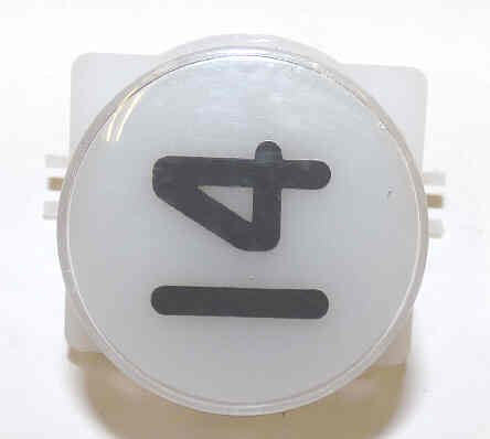 BUTTON, EXTENDED CAP FOR CALIFORNIA, WESTINGHOUSE A LINE # 14