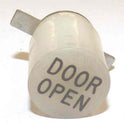 BUTTON, WHITE, ENGRAVED DOOR OPEN DOVER # 9852529