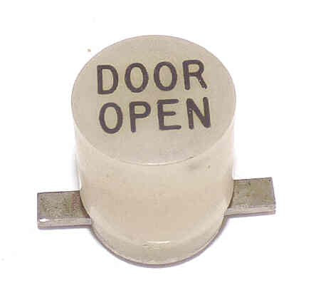 BUTTON, WHITE, ENGRAVED DOOR OPEN DOVER # 9852529