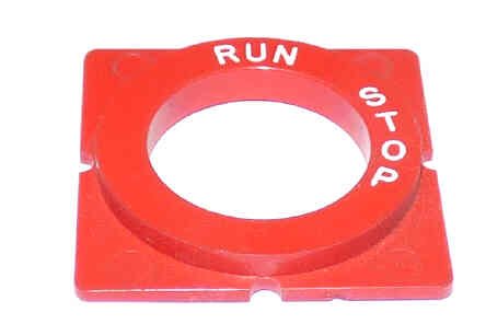 HALO, KEYED SWITCH, RED, MARKED RUN-STOP ADAMS # A449R188