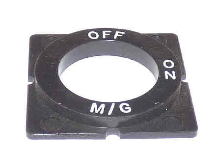 HALO, KEYED SWITCH, BLACK, MARKED OFF-ON-MG IN WHITE ADAMS # A449B101