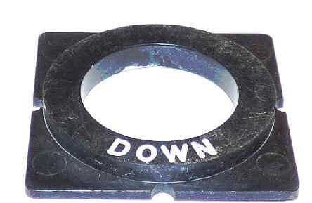 HALO, KEYED SWITCH, BLACK, MARKED DOWN AT 6:00 IN WHITE ADAMS # A449B114