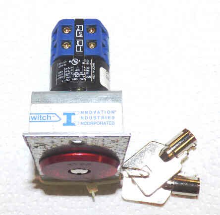 SWITCH, KEYED, STOP-RUN, RED HALO, WITH 2 FEOK1 KEYS INNOVATION