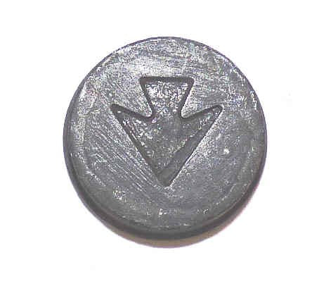 JEWEL, DIRECTIONAL, RED, 7/8 DIAMETER, ENGRAVED ARROW ON REAR